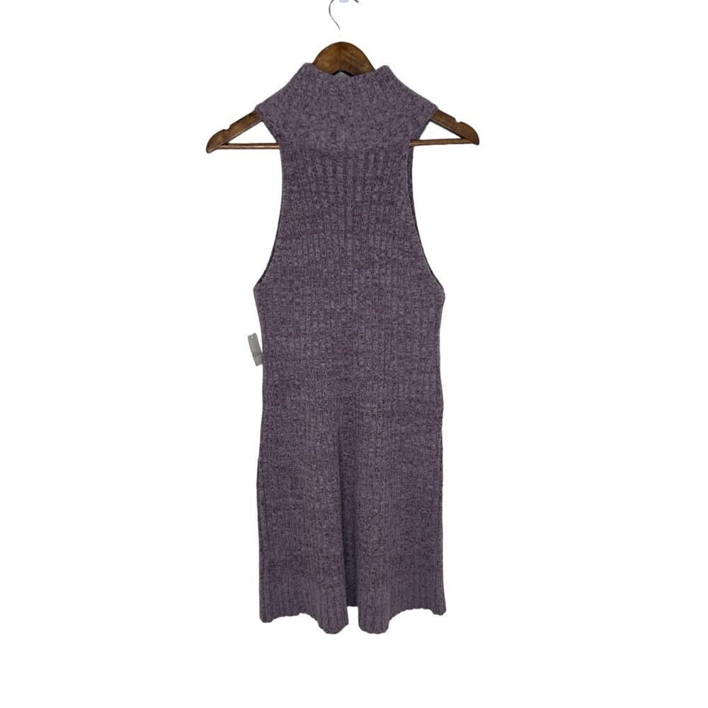 Free People Women’s Purple Claude Mockneck Mini Knit Dress - Picture 8 of 11